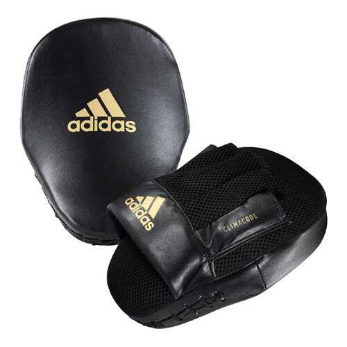 Лапы adidas Curved Speed Mesh Coach Mitts черно-золотые в Спортландия