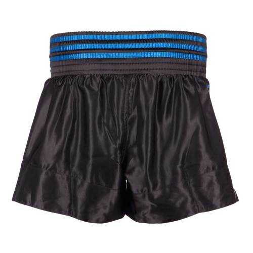 Шорты для тайского бокса Adidas Thai Boxing Short Satin черно-синие XS в Спортландия
