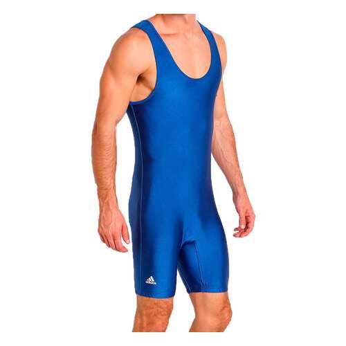 Трико борцовское Adidas Wrestling Solid Singlet синее M в Спортландия