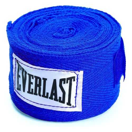 Бинт боксерский Everlast 4465BL, 2.5 м, хлопок, синий в Спортландия