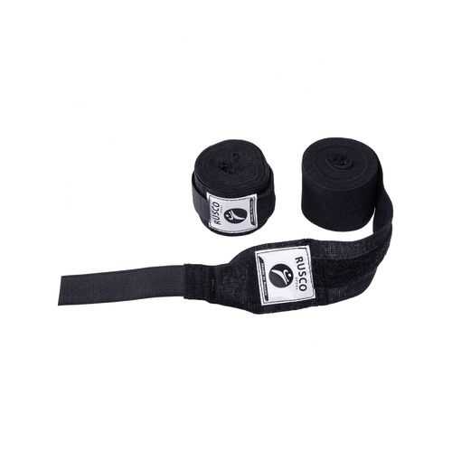 Бинт боксерский Rusco Sport, 2,5 м, хлопок, черный в Спортландия
