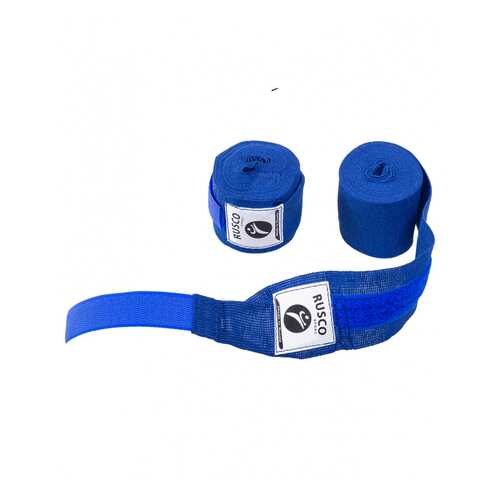 Бинт боксерский Rusco Sport, 2,5 м, хлопок, синий в Спортландия
