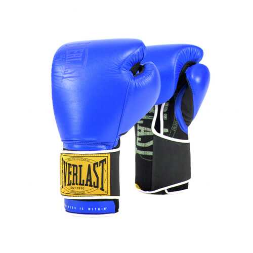 Боксерские перчатки тренировочные Everlast 1910 Classic синие 14 унций в Спортландия