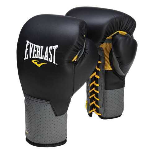 Боксерские перчатки тренировочные Everlast Pro Leather Laced черные 16 унций в Спортландия