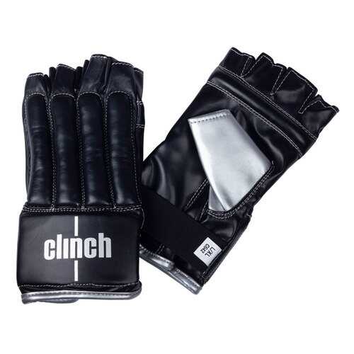 Clinch Перчатки снарядные (Шингарты) Clinch Bag Gloves Cut Finger черно-серебристые в Спортландия