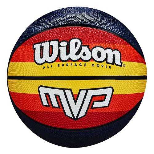 Мяч баскетбольный Wilson MVP Retro WTB9016, 7, темно-синий, любительский, клееный в Спортландия