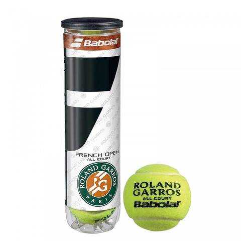 Мяч теннисный Babolat French Open All Court 4 шт., желтый в Спортландия