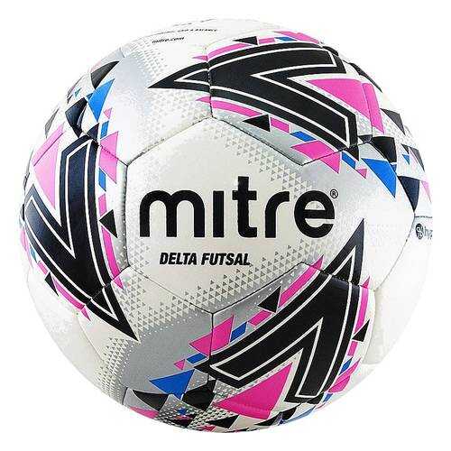 Футзальный мяч Mitre Futsal Delta FIFA PRO HP №4 white/pink/black в Спортландия