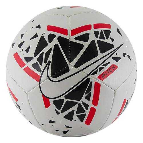 Мяч футбольный Nike Pitch SC3807, 5, белый, любительский, машинная сшивка в Спортландия