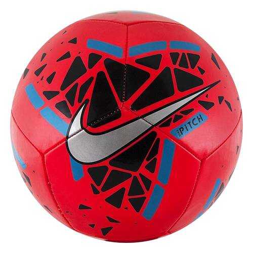 Мяч футбольный Nike Pitch SC3807, 5, красный, любительский, машинная сшивка в Спортландия