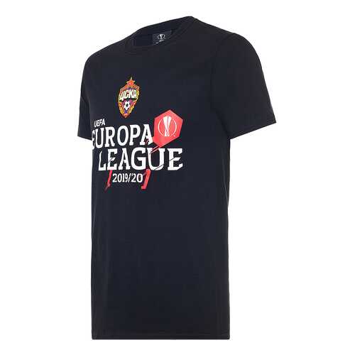 Футболка ПФК ЦСКА Europa League, черная, S в Спортландия
