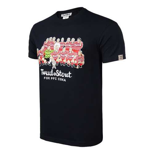 Футболка ПФК ЦСКА Tweed and Stout Команда, черная, XS в Спортландия