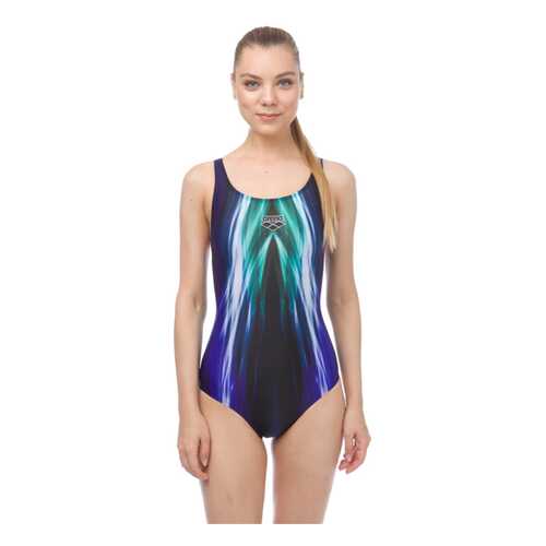 Купальник Arena Shining One Piece V, navy/persian green, 36 RU в Спортландия