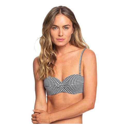 Верх купальника Roxy Beach Classics ERJX303841, bright white vichy swim, S в Спортландия