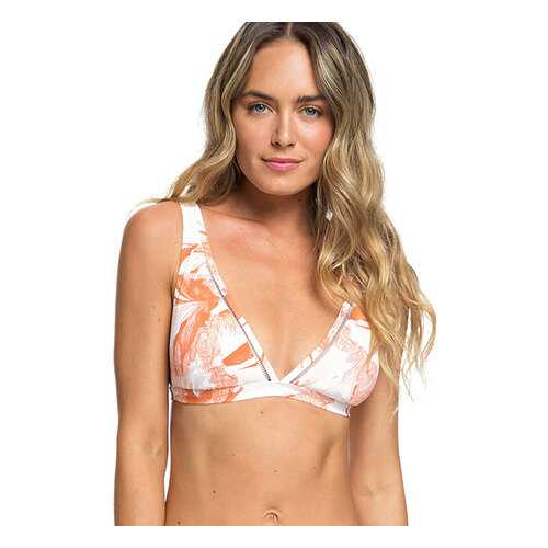 Верх купальника Roxy Tropical Sand ERJX303916, bright white jungle boogie, XS в Спортландия