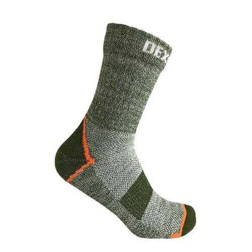 Носки DexShell Terrain Walking Ankle, зеленые/оранжевые, M в Спортландия