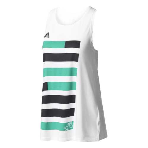 Майка Adidas S99186, белый/салатовый, XXS INT в Спортландия