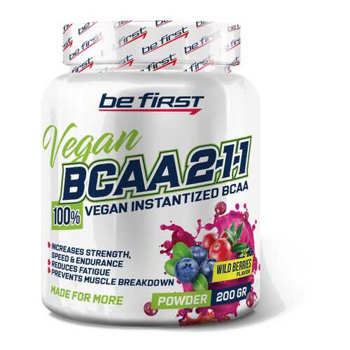 Be First BCAA 2:1:1 Vegan Instantized Powder 200 г цитрусовый микс в Спортландия