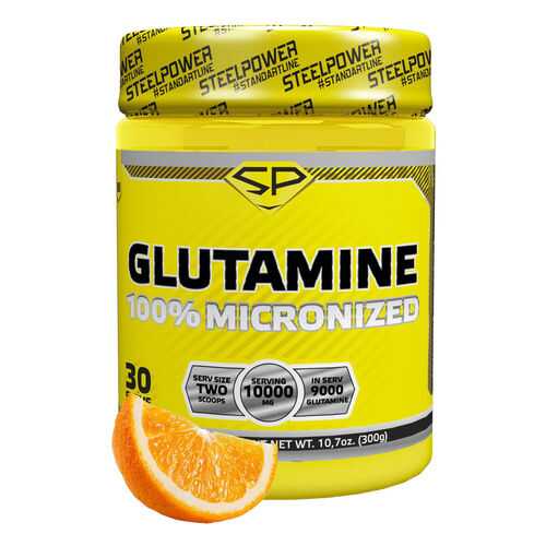 Глютамин GLUTAMINE, вкус «Апельсин», 300 гр, STEELPOWER в Спортландия