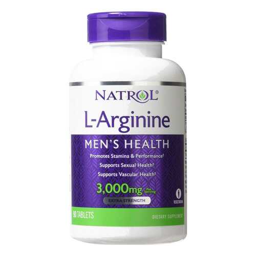 Natrol L-Arginine 90 таблеток без вкуса в Спортландия