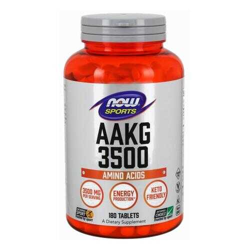 NOW Sports AAKG 3500 180 таблеток без вкуса в Спортландия