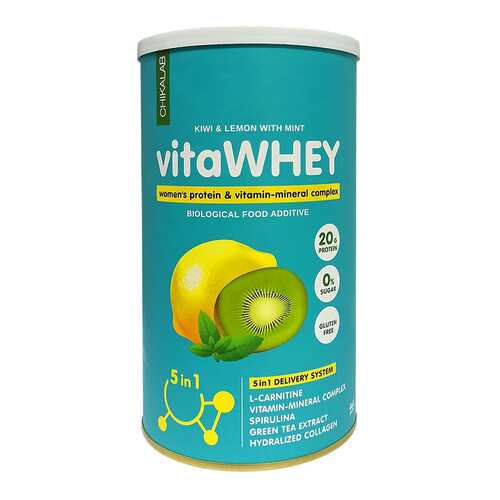 Коктейль витаминно-минеральный vitaWHEY (киви-лимон-мята), Bombbar CHIKALAB, 462г в Спортландия