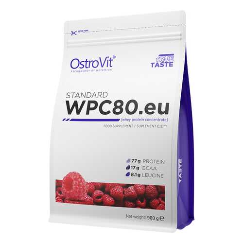 Ostrovit Standard WPC80.eu (900 г) (Малина) в Спортландия