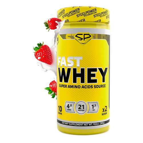 Протеин сывороточный STEEL POWER Fast Whey Protein Клубника 300 г в Спортландия