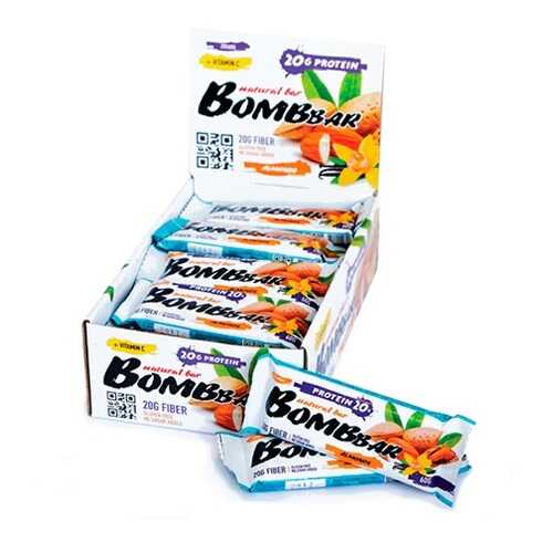 BOMBBAR Bombbar Протеиновые батончики Bombbar, 20 шт, вкус: миндаль в Спортландия
