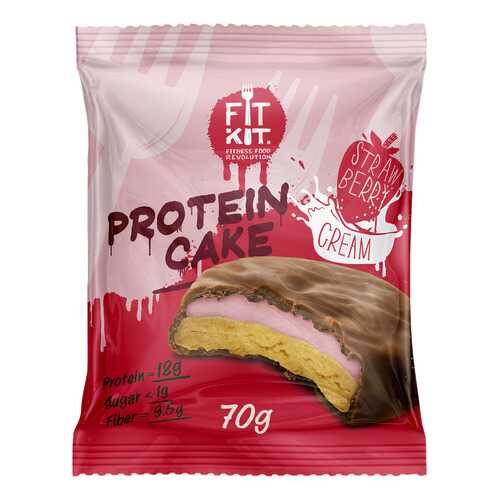Fit Kit Protein Cake 70 г мини-набор из 3 шт Клубника со сливками в Спортландия