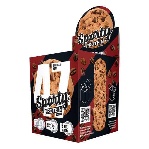 Печенье Sporty Protein 6 шт. х 65 г шоколад-кофе в Спортландия