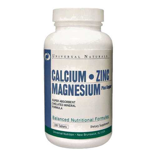 Кальций Universal Nutrition Calcium Zinc Magnesium 100 таблеток в Спортландия