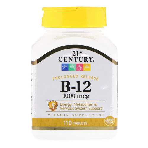 Витамин B12 21st Century B-12 2500 mcg 110 таблеток в Спортландия