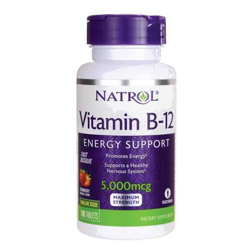 Витамин B12 Natrol Vitamin B-12 5000 FD 100 таблеток в Спортландия
