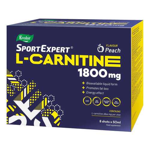 Эвалар SportExpert L-Carnitine 1800, 8 ампул по 50 мл, Peach в Спортландия