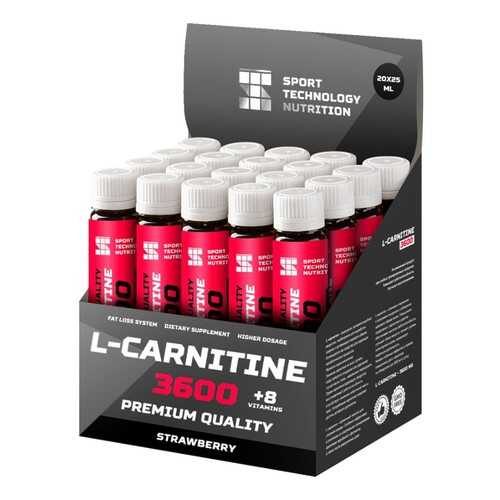 Sport Technology Nutrition L-Carnitine 3600, 20 амп, вкус: клубника в Спортландия
