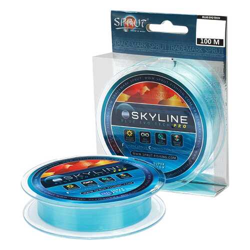 Леска монофильная Sprut Skyline Evo Tech Pro Blue 100 м, 0,285 мм, 7,85 кг в Спортландия