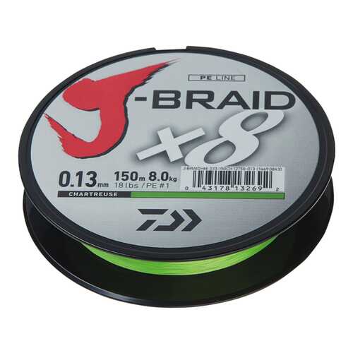 Леска плетеная J-Braid X8 флуор.-желтая 150m в Спортландия