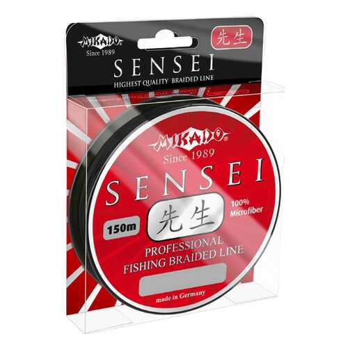 Леска плетеная Mikado Sensei 0,1 мм, 150 м, 7,3 кг black в Спортландия