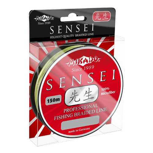 Леска плетеная Mikado Sensei 0,26 мм, 150 м, 21,8 кг green в Спортландия