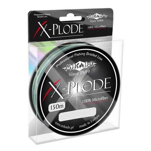 Леска плетеная Mikado X-Plode 0,25 мм, 150 м, 28,5 кг green в Спортландия