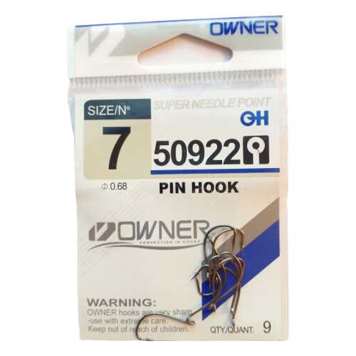 Рыболовные крючки Owner 50922 Pin Hook №7, 9 шт. в Спортландия