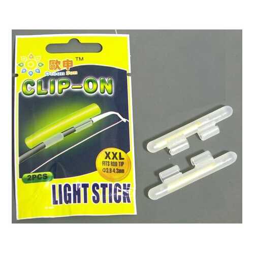 Светлячки Ocean Sun-XXL с клипсами(3.8-4.3mm) в уп.2шт d5.1 x 49mm (желтый цвет) 30м в Спортландия