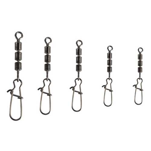 Тройной роликовый вертлюг Mikado с застежкой Fastlock BN №14 12 шт. в Спортландия