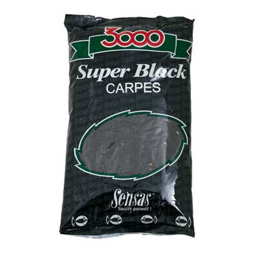 Прикормка Sensas 3000 Super Black для ловли карпа, 1 кг в Спортландия