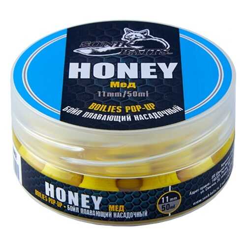 Бойлы насадочные плавающие Sonik Baits Honey Fluo Pop-ups, 11 мм, 50 мл в Спортландия
