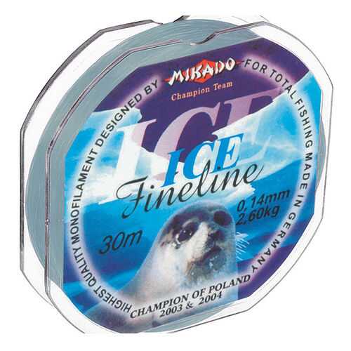 Леска монофильная Mikado FineLine Ice 0,14 мм, 30 м, 2,6 кг в Спортландия