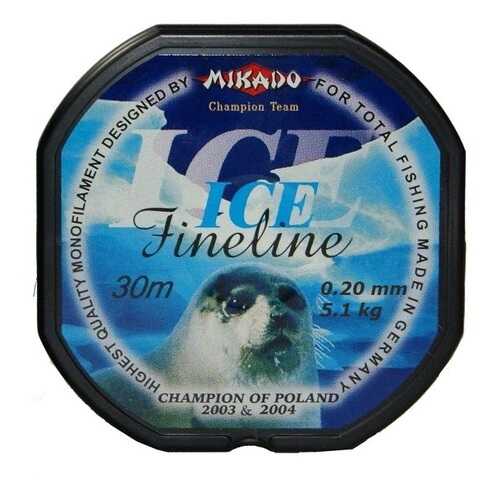 Леска монофильная Mikado FineLine Ice 0,2 мм, 30 м, 5,1 кг в Спортландия