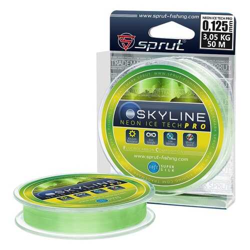 Леска монофильная Sprut Skyline IceTech Pro Neon 50 м, 0,125 мм, 3,05 кг в Спортландия