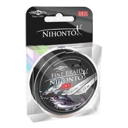 Шнур плетеный Mikado Nihonto Fine Braid 0,08 мм, 15 м, 4,95 кг black в Спортландия
